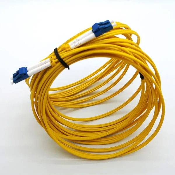 20km transmission lc to lc patch cord single mode duplex yellow 3mm 3 meter g657a1 lszh, il 0.2db