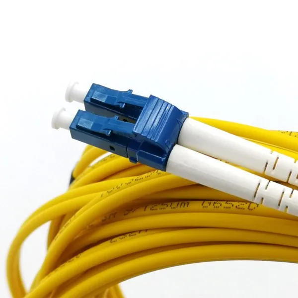 20km transmission lc to lc patch cord single mode duplex yellow 3mm 3 meter g657a1 lszh, il 0.2db