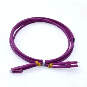 40g short lc lc multimode fiber patch cord om4 10gb rose red color g.651 lszh 3.0mm 5m,rl>35db, il<0.3db