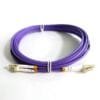 100g data center lc lc multimode patch cord om4 gigabit 50/125um g.651 fiber, violet pvc 3mm truck cable