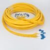 12 cores fiber breakout cable lc upc lc upc connectors both sides 30cm 2.0mm, single mode smf yellow