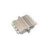 4 way lc female to lc female adapter, zinc alloy material, white caps, rack mount in fiber patch panel
