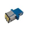 shutter adapter lc upc simplex single mode ,with metal cover, blue, 1.25mm ceramic ferrule, with flange, 50pcs/box