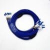8 core armored fiber optic patch cable lc upc lc upc singlemode g.652d pvc blue sheath, 15 mts
