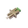 metal lc/upc to sc/apc hybird adapter with flange, single mode fiber os2 9/125um, simplex, female to female