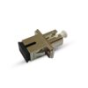 metal lc/upc to sc/apc hybird adapter with flange, single mode fiber os2 9/125um, simplex, female to female