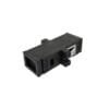 mtrj adapter, ceramic alignment sleeve, black for 2 cores mt rj fiber optic patch cord pigtails