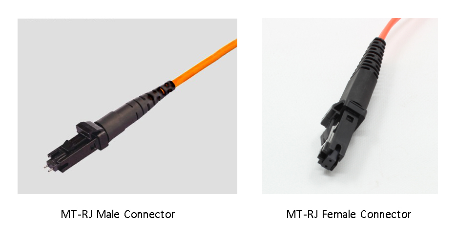 mtrj to mtrj patch cord 1m om1 om2 multimode, orange 1.8mm, telecom standard, duplex 2 cores connector