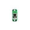 e2000/apc fiber optic attenuator single mode 5db, female to female, green r&m housing