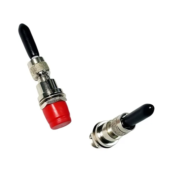sma male to fc female adapter sm sx,, metal housing with plastic dust caps in color