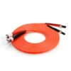 catv fibre patch leads sma to st duplex mm patch cord, duplex zipcord 2.0mm orange lszh