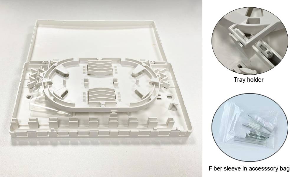 8 cores ftth netway fiber termination box, plastic, large spce for cable distribution termination