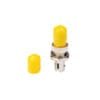 st st adapter, simplex, female to female, zinc alloy, yellow dust cap, sm&mm