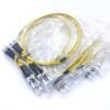 telecom st to st patch cord single mode duplex os1 9/125um yellow g657 lszh zip cord, open head,1 meter