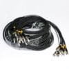 12 fibers outdoor armored patch cable cords fc st, smf 9/125um os1 tpu jacket, black, wrap with plastic film