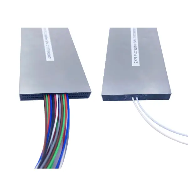 custom fo splitter in fiber optics, fiber splitter 2×24 sc fc lc st connectors, 1.5 meter colored pigtails 0.9mm