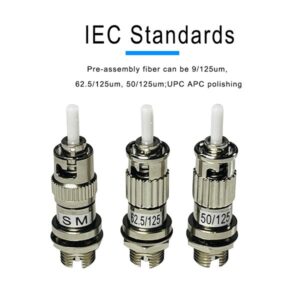 fiber optic st to fc adapter male to female, simplex, om1 62.5/125um