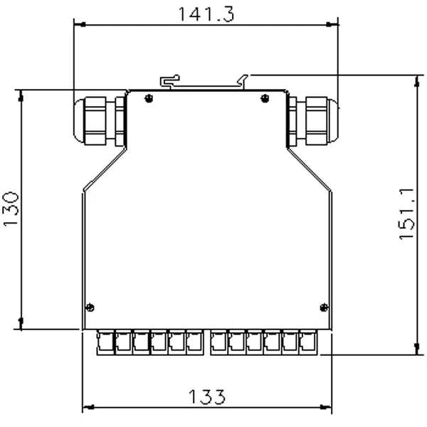 35mm din rail fibre termination box 6 sc duplex port, 12 fiber splice box metal