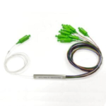 24 cores plastic fttx fiber optic cable box, for outdoor use, with 24 sc adapters with pigtails, with splice tray, 3x8 flat drop cable exit.