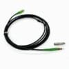 pre terminated armored fiber optic cable sc/apc to sc apc metal connector 1m 3.0mm lszh g657a1 black, simplex 9 125um