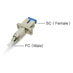 telecom fc apc to sc apc adapter female to male, green, sm os1, g657a2, 0.2db, 1pc/bag