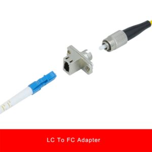 lc to fc adapter, simplex, metal, with dust caps protection, sm or mm fiber optional