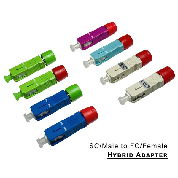 hybrid adapter sc/upc to fc/pc adapter male to female type, simplex, sm, mm can be customize