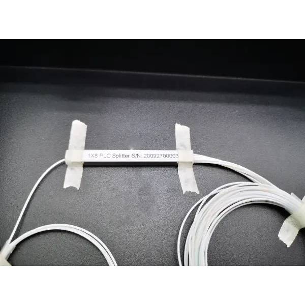 1u rack mounted plc splitter 1x8 19inch with sc connectors and couplers,print customer logo and number and mark
