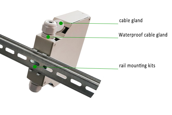 35mm din rail fibre termination box 6 sc duplex port, 12 fiber splice box metal