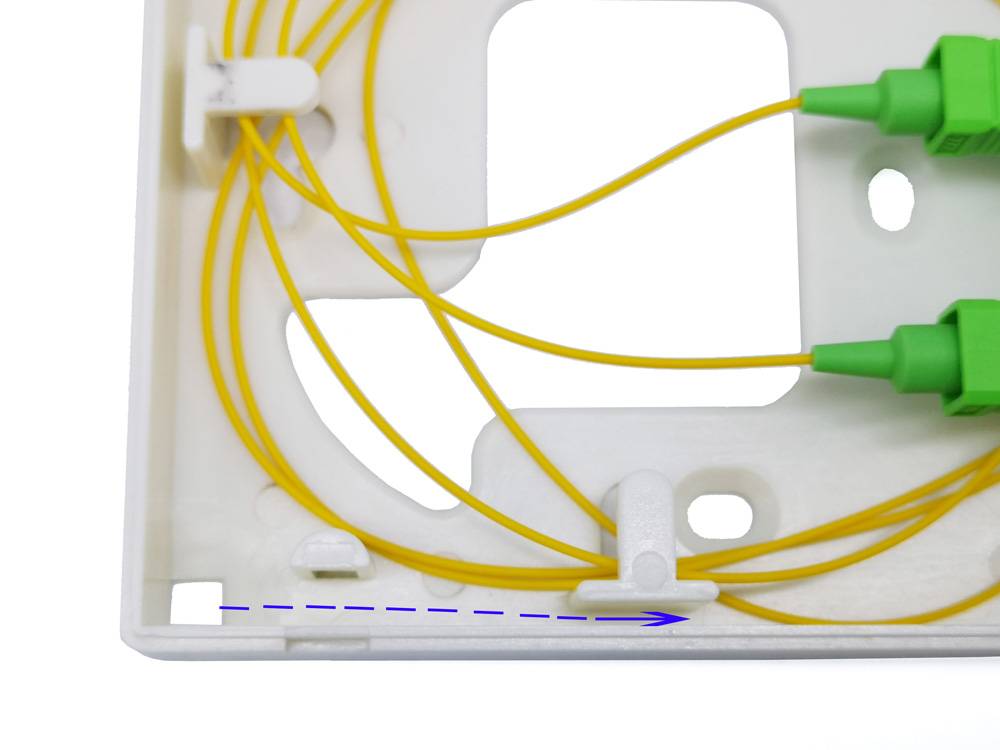 fat box in ftth,with 2 sc ports, single mode fiber smf 900um pigtails 1.5 mts, gradient surface