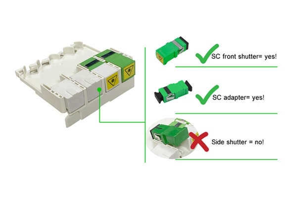 indoor 4 port fiber optical termination box, ip45 unique design, sc adapter