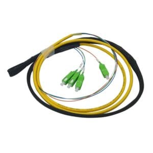 4 core om3 om4 pigtail bundle with 3mm tight buffer design | pre terminated mpo breakout solution