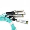 intel compatible qsfp28 100g sr active optical cable aoc, 850nm, 4x25g sfp28 optical modules 8 cores om3 cable