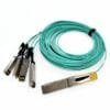 immersion liquid colling 100g qsfp28 to 4x25g sfp28 aoc active optical cable, om3 5m aqua short reach