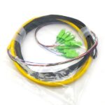 8 core fiber optic pigtail bundle lc apc connector (0.9mm lszh)