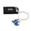 100g 8ch wdm and dwdm mux demux module c band lc/upc conectors, white loose tube, input black pigtails 0.9mm