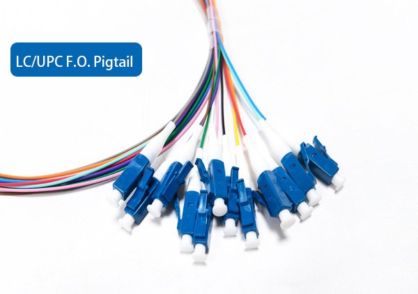 lc single mode fiber pigtail 12 color coded, 9 125μm, 1.0mm pvc lszh (1 20m)