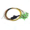 16 core ribbon pigtail | om3 om4 compatible fiber optic connector (sc lc fc optional)