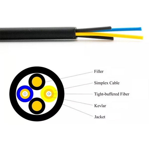 pdlc high performance outdoor fiber optic cable assembly outdoor use