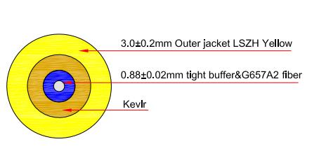 optitap indoor fiber patch cord, 3mm slim cable high quality indoor connectivity solution