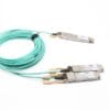 400g qsfp dd to 2xqsfp56 aoc active optical cable, multimode cable om3 aqua 1 60m optional