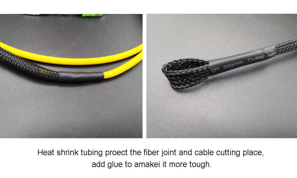 8 core fiber pigtail assembly , distribution cable yellow lszh, fanout 0.9mm sc apc connector green 1mts