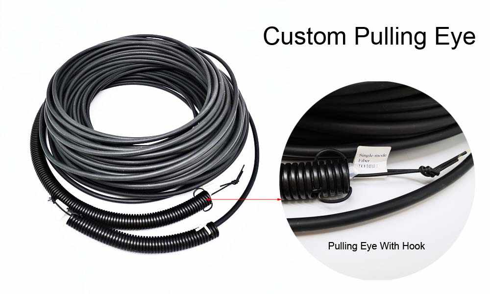 ftta patch cord dlc armored cable with steel spiral tube – waterproof outdoor sc/lc sm