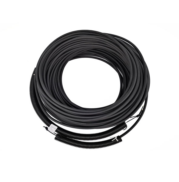 ftta 2 core amored cable with dual lc connectors, with corrugated tubepulling eye, 7.0mm single mode g.657a2, breakout 2mm 0.3m/0.34m, outdoor high tensile fiber optic cable assembly