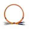sc st duplex om2 multimode fiber patch cord, 3.0mm orange, high speed lc to st connector