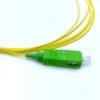 sc apc sm simplex 0.9mm yellow fiber optic pigtail low insertion loss, high stability