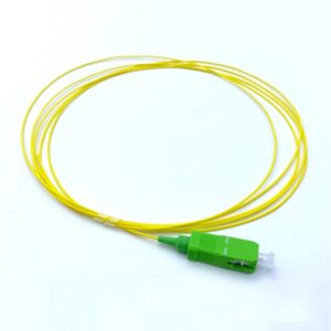sc apc sm simplex 0.9mm yellow fiber optic pigtail low insertion loss, high stability