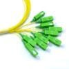 sc apc sm simplex 0.9mm yellow fiber optic pigtail low insertion loss, high stability