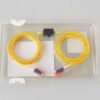 afop fiber attenuator lc/upc dual connectors 2 cores, c&l band, 3mm cable single mode 30db