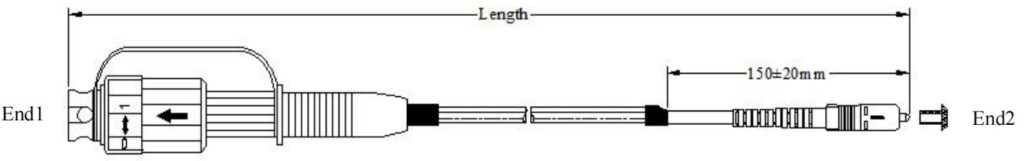 single mode fiber sc to sc patch cord pigtail, apc polishing, il<0.3db, 2x5mm self supporting drop cable with messenger steel wire 1mm, 100m for gpon odn network